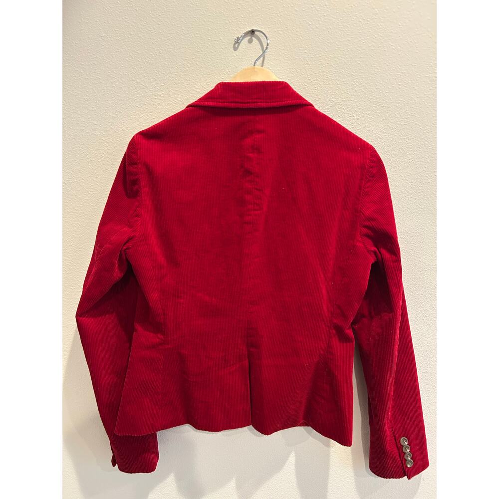 Ralph Lauren red corduroy blazer 100% cotton sz 6/ M - riding/ equestrian jacket - Picture 9 of 10